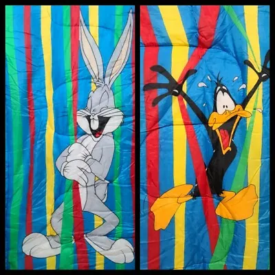 $25 • Buy Looney Tunes Vintage Kids 2 Sided Sleeping Bag Bugs Bunny Daffy Duck 24  X 54 