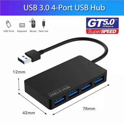 4 Port USB3.0 HUB Type C Compact Expansion Smart Splitter For MacBook Pro Laptop • $7.35