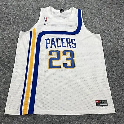 Indiana Pacers Ron Artest Jersey Mens 4XL White NBA Basketball 23 Swingman Nike • $64.88