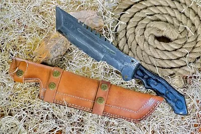 Large Hunting Knife Bowie Sharp Fixed Blade Camping Military Outdoor Survival • $105.99