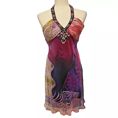 Faviana Couture Women's Dress Size 6 Beaded Jeweled Halter Neck Cocktail • $42.95