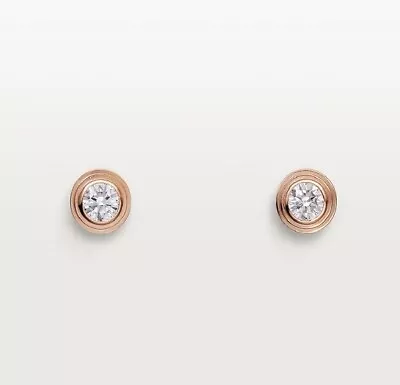 Cartier D'amour Diamond Stud Earrings Rose Gold 100% Original No Reserve • £42