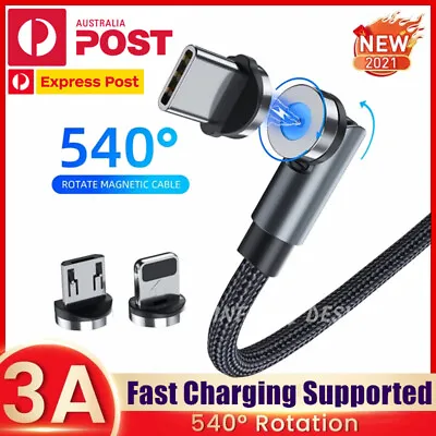 $6.65 • Buy Magnetic IPhone Samsung Charging Cable Cord Charger Micro USB/Type C/IOS/USB C