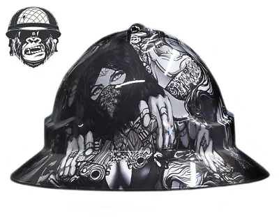 Custom Hydrographic Safety Hard Hat GANGSTA PRO CHOICE WIDE BRIM • $85