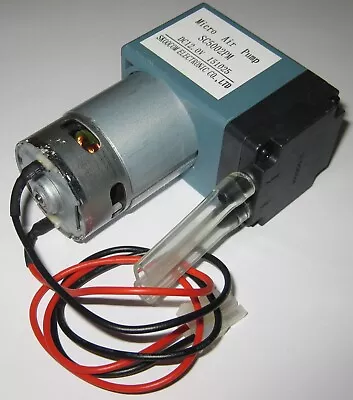 $23.95 • Buy 12 V DC Single Diaphragm Head Pressure / Vacuum Pump W/ Clear Tubes - 10 L/min