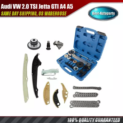 Fit Audi VW 2.0 TSI Jetta GTI A4 A5 Q5 Beetle Passat CC Timing Chain & Tool Kit • $109.99