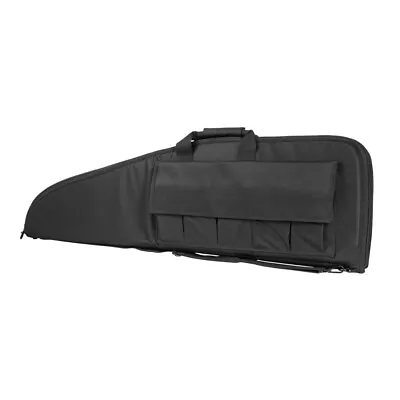 Black 42  Gun Case W/ Mag Pouches For Ruger American Rimfire Gunsite Scout Rifle • $42.98