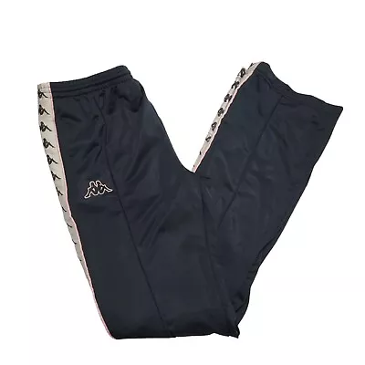 Kappa Navy Blue Straight Drawstring Tracksuit Bottoms Men's Uk S W30 L32 BB616 • £39.99