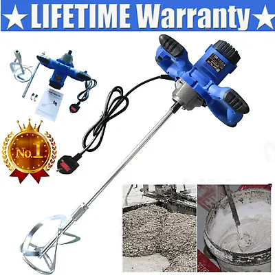 2600W Electric Plaster Paddle Mixer Drill Mortar Cement Paint Stirrer Whisk Tool • $47.71