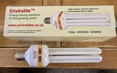 £12.95 • Buy Envirolite Hydroponics Horticultural High Output Grow Lights. 125w, 220-240v…