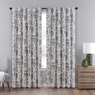 Nina Rod Pocket Curtains For Bedroom Single Panel 52 In X 63 In Grey • $26.88