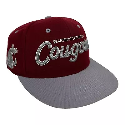 Vintage Washington State Cougars Snapback Hat Cap Script Spell Out By Zephyr  • $370.50