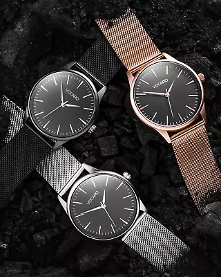 Minimalist Watches MENS WOMENS  BLACK WRISTWATCHES AUSTRALIA • $9.65