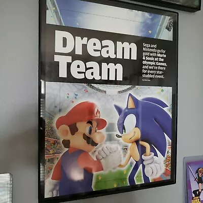 FRAMED 2007 Mario And Sonic At The Winter Olympics Ad/poster Video Game Wall Art • $29