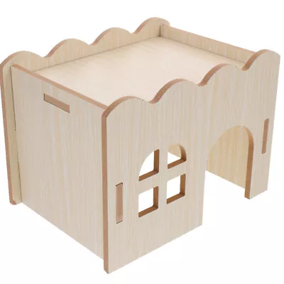 Wooden House Hideout For Guinea Pigs Chinchillas Rabbits And Bunnies • £15.38