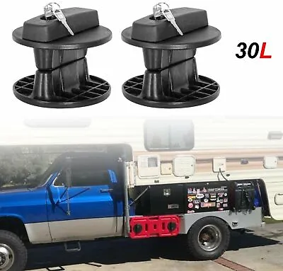2pcs 30L 8 Gallon Fuel Tank Pack Mounting Bracket Gas Container Can Lock Black • $56.99
