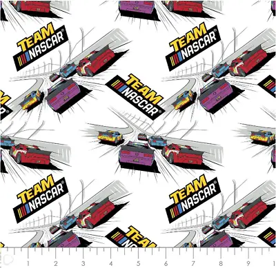 Camelot Fabrics NASCAR Tracks White Cotton Fabric By The Yard • £14.41