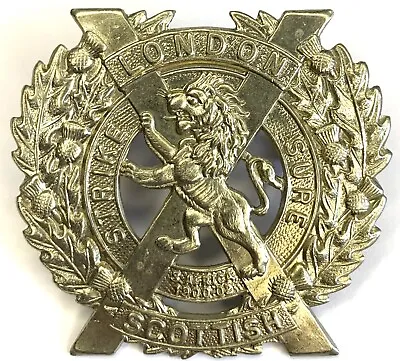 London Scottish Cap Badge 56x52mm (J) • £7