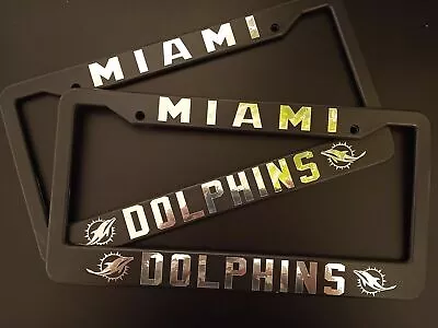 - SET Of 2 - Miami Dolphins Plastic License Plate Frames • $22.95