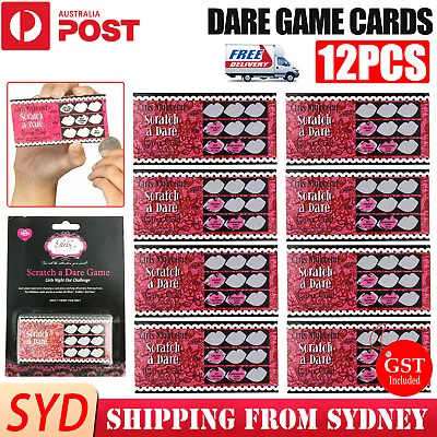 Hens Night Party Supplies 12 Scratch A Dare Game Cards Bachelorette Girls Night  • $5.42