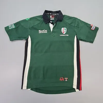 London Irish Rugby Jersey Shirt Top 2001 /02 KooGa Mens Small Green • £39.99