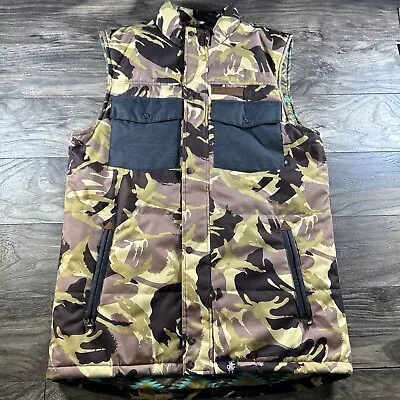 Saga Outerwear Insulated Vest Ski Snow Men's XL Urban Desert Camo Streetwear • $58.97