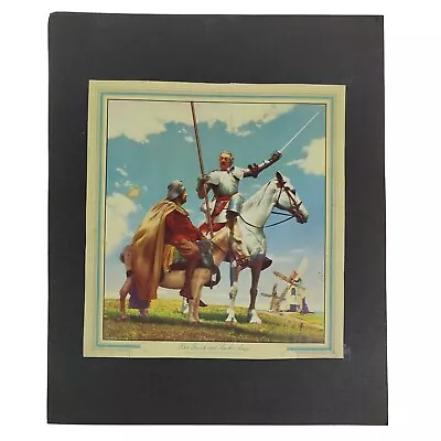 VTG 1937 Cutout Morrel Calendar Immortal Characters Of Literature Don Quixote &. • $34.99