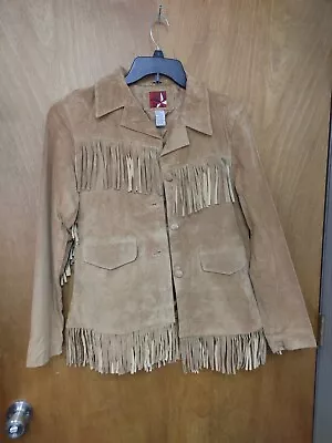 Vintage Marlboro Redstar Leather Jacket Women’s Medium Southwest Fringe • $70