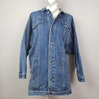 American Beauties Jean Barn Coat Womens S Vintage Rancher Farmer Denim Jacket • $45