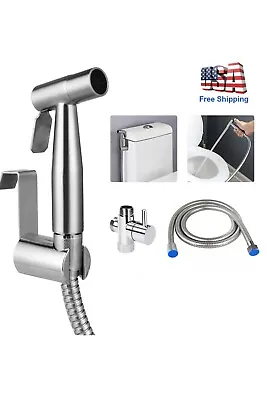 Toilet Handheld Muslim Shower Bidet Sprayer Douche Kit 7/8  T-adapter Diaper SPA • $32.99