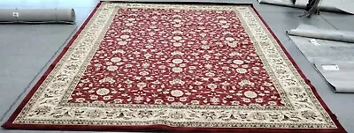 RED / IVORY 10' X 14' Back Stain Rug Reduced Price 1172742528 LNH312A-10 • $228