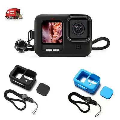 $10.99 • Buy Silicone Camera Protective Frame Case Lens Cap Set Accessories For GoPro Hero 9
