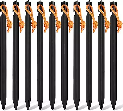 10 Pack Tent Stakes Heavy Duty 7075 Ground Metal Camping Aluminum Tent Stakes P • $10.25