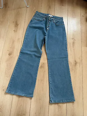 Blue Flared Front Button Jeans Dorothy Perkins Size 12 New • £24.99