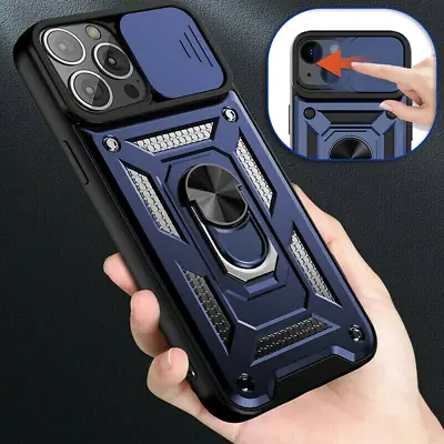 $11.23 • Buy For IPhone 14 13 12 11 Pro Max XR Case Shockproof Camera Lens Slide Ring Cover