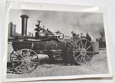 Vintage Black & White Photo The Minneapolis 25 HP Steam Traction Engine Tractor • $34.95