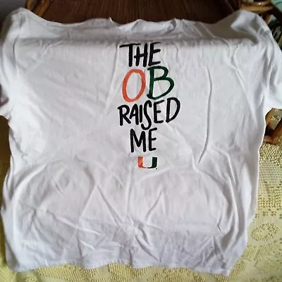 MIAMI HURRICANES The OB Raised Me SIZE XL Orange Bowl NEW Dyme Lyfe • $9.50