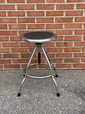 Vintage S. Blickman Stainless Steel Stool Swivel Adjustable Height Industrial • $224.95