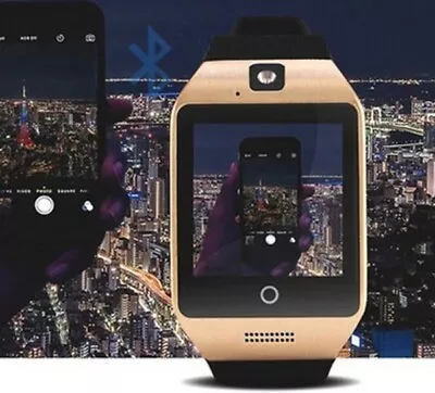 NEW Q18S Bluetooth Smart Phone Wrist Watch For Android & IOS * ROSE-GOLD-BLACK • £36.99