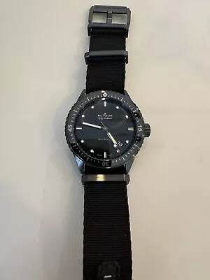 Blancpain Fifty Fathoms Black Ceramic Bathyscaphe 5000-0130-NABA NATO Strap • $6000