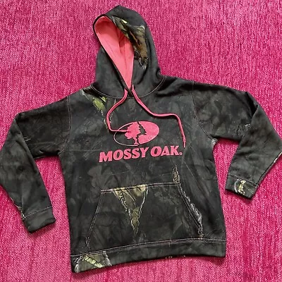 Mossy Oak Break Up Eclipse Hoodie Sweatshirt Black/Green/Pink Size Medium • $21.95