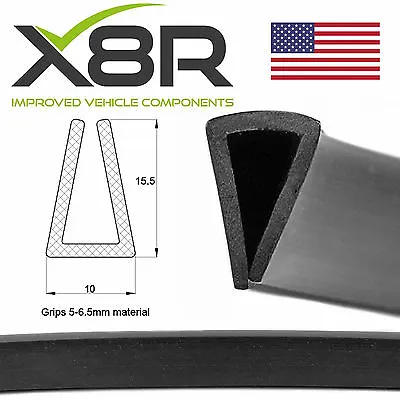 Large Black Rubber U Channel Edging Edge Trim Seal Square Car Van Boat Protect • $13.50