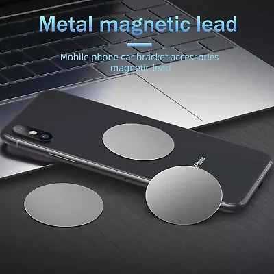 10pc Metal Plate Disc Phone Holder Car Mount Sticker Magnetic Self Adhesive • $6.45