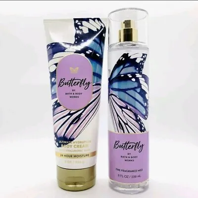 £33 • Buy BATH AND BODY WORKS BUTTERFLY SET(Fine Fragrance Mist & Body Cream) ‼NEW 2022‼