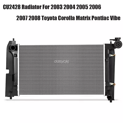 CU2428 Aluminum Radiator For 2003-2008 Toyota Corolla Matrix Pontiac Vibe • $50.99