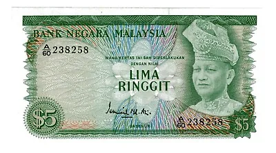 MALAYSIA P-2a 5 Ringgit 1967 UNC Rare • $200