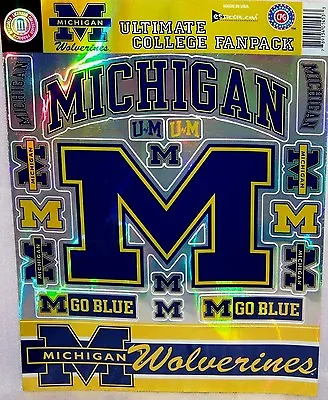 UM Michigan Wolverines Shiny Sticker Sheet • $5.99