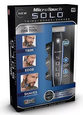 Microtouch Solo Trims Edges Grooms Dual Sided Blades New • $29.99
