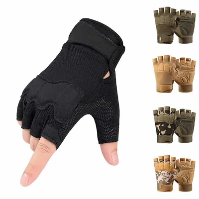 Tactical Half Finger Gloves Military Outdoor Sports Bicycle Motocycle Mittens • $5.49