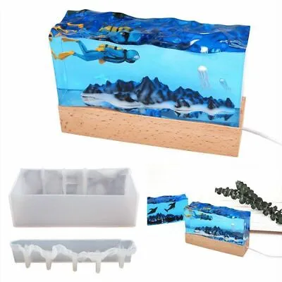 Silicone Molds Ocean Resin Casting Lamp Mould Making Epoxy Night Light Art Craft • $12.31